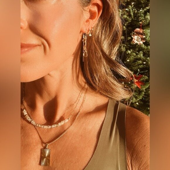 GORGEOUS Citrine Earrings Threader Earrings Gemstone Jewelry Non-tarnish Gold - Picture 13 of 13